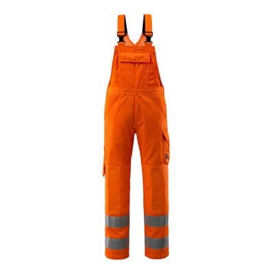 Devonport Latzhose mit Knietaschen SAFE LIGHT, hi-vis Orange, Größe 76C58