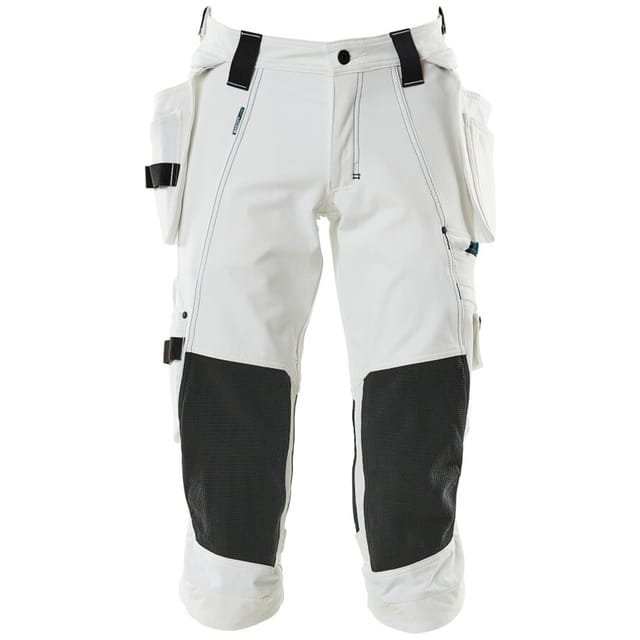 Dreiviertel-Hose mit Hängetaschen ADVANCED, Weiß, Größe C62
