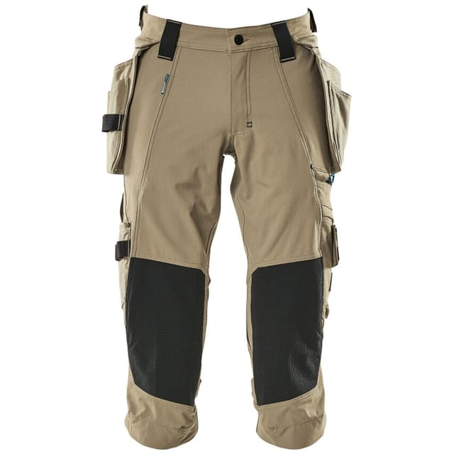 Dreiviertel-Hose mit Hängetaschen ADVANCED, Hellkhaki, Größe C64