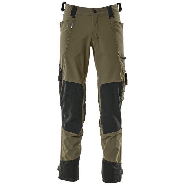 Hose mit Knietaschen ADVANCED, Moosgrün, Größe 82C50