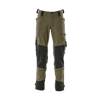 Hose mit Knietaschen ADVANCED, Moosgrün, Größe 90C52