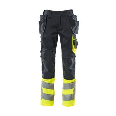 Hose mit Hängetaschen SAFE SUPREME, Schwarzblau/hi-vis Gelb, Größe 90C50