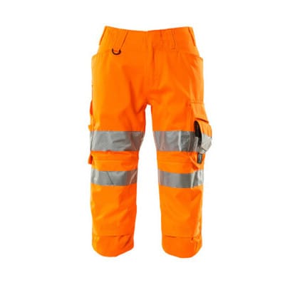 Dreiviertel-Hose mit Knietaschen SAFE SUPREME, hi-vis Orange, Größe C50