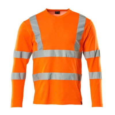T-Shirt, Langarm SAFE CLASSIC, hi-vis Orange, Größe XL