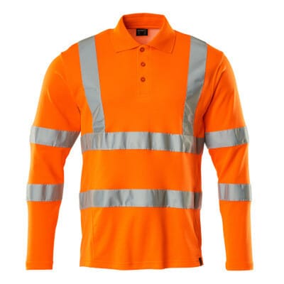 Polo-Shirt, Langarm SAFE CLASSIC, hi-vis Orange, Größe S