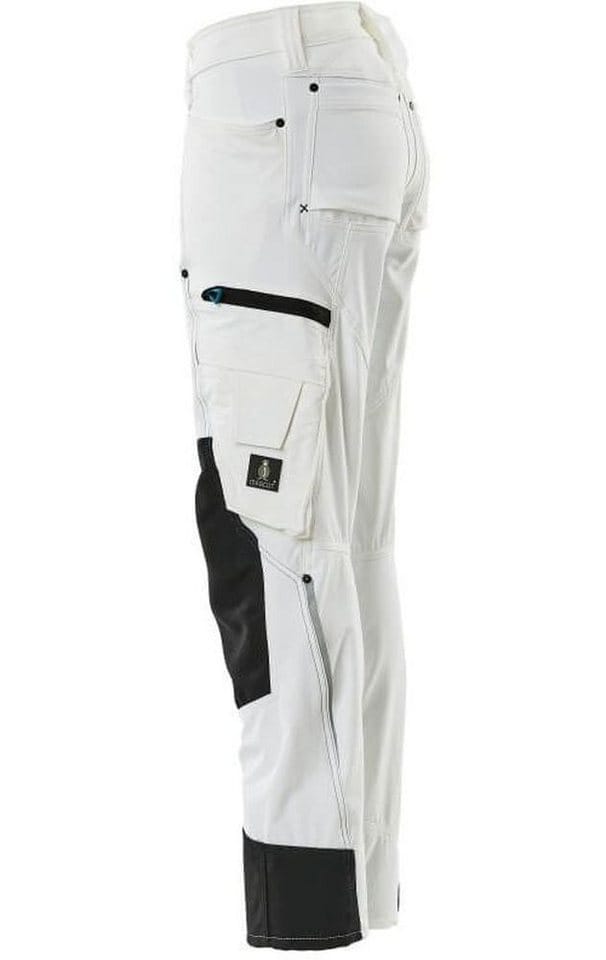 Hose mit Knietaschen ADVANCED, Weiß, Größe 82C40