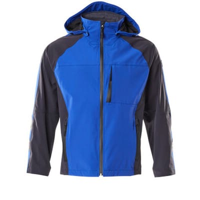 Hard Shell Jacke UNIQUE, Kornblau/Schwarzblau, Größe M