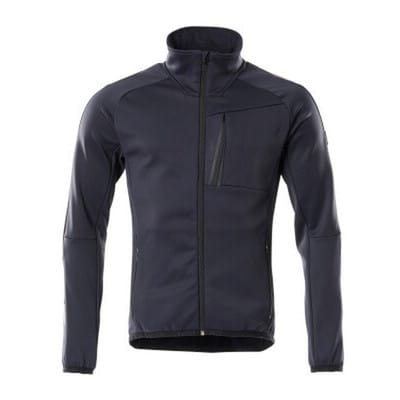 Fleecepullover mit Reißverschluss UNIQUE, Schwarzblau, Größe XS