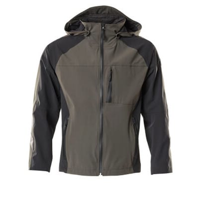Hard Shell Jacke UNIQUE, Dunkelanthrazit/Schwarz, Größe L