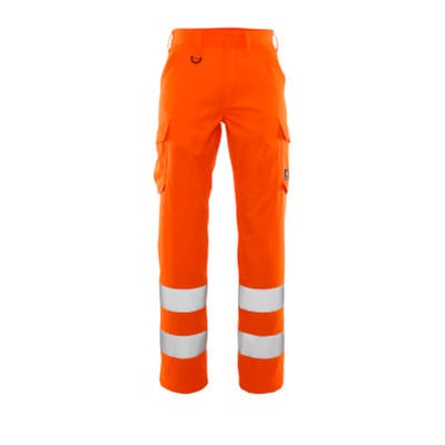 Hose mit Schenkeltaschen SAFE LIGHT, hi-vis Orange, Größe 76C62