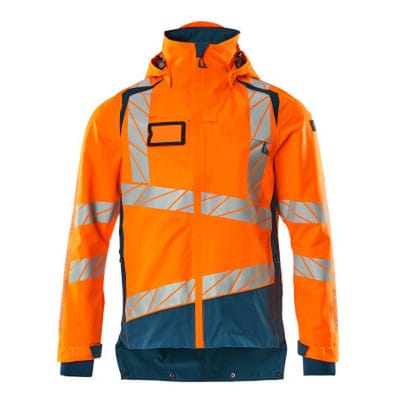 Hard Shell Jacke ACCELERATE SAFE, hi-vis Orange/Dunkelpetroleum, Größe L