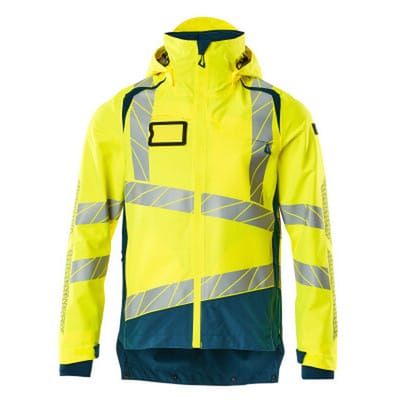 Hard Shell Jacke ACCELERATE SAFE, hi-vis Gelb/Dunkelpetroleum, Größe 3XL