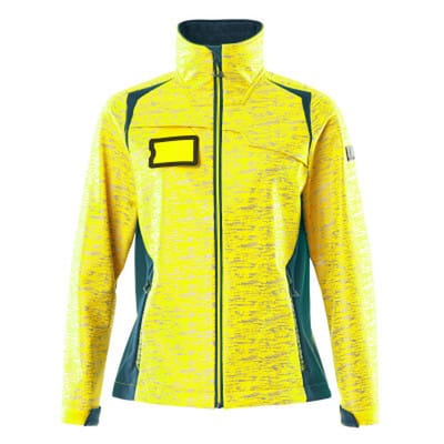 Soft Shell Jacke ACCELERATE SAFE, hi-vis Gelb/Dunkelpetroleum, Größe XS