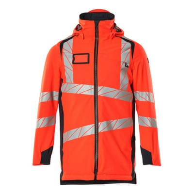 Parka ACCELERATE SAFE, hi-vis Rot/Schwarzblau, Größe XS