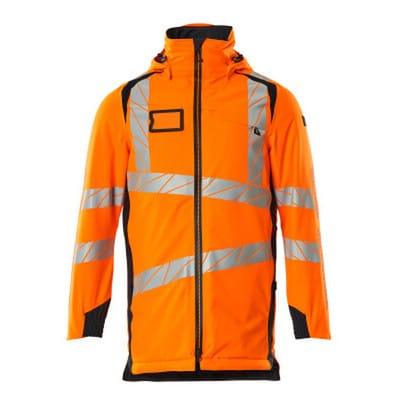 Parka ACCELERATE SAFE, hi-vis Orange/Schwarzblau, Größe L