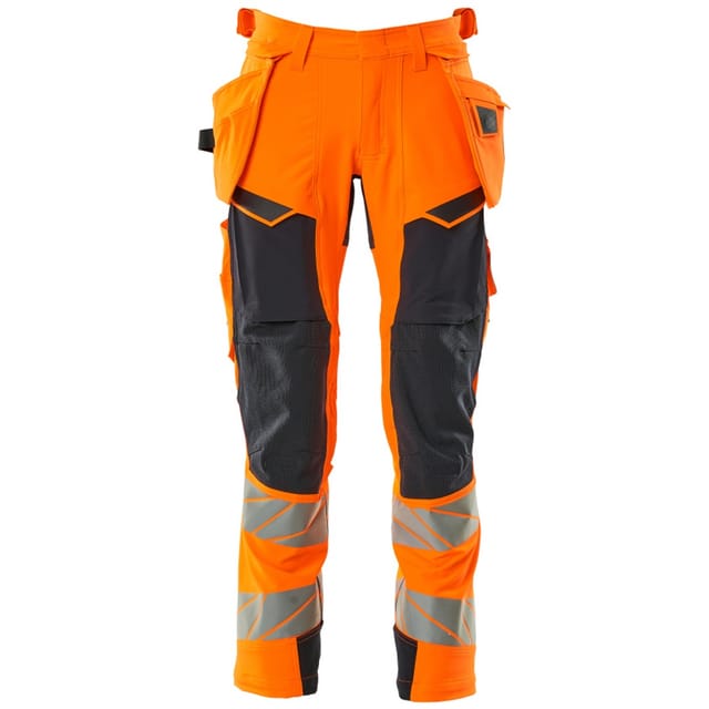 Hose mit Hängetaschen ACCELERATE SAFE, hi-vis Orange/Schwarzblau, Größe 82C66