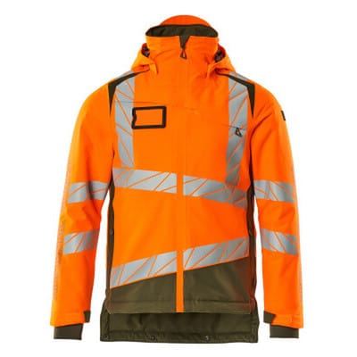 Winterjacke ACCELERATE SAFE, hi-vis Orange/Moosgrün, Größe L