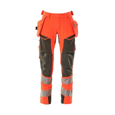 Hose mit Hängetaschen ACCELERATE SAFE, hi-vis Rot/Dunkelanthrazit, Größe 82C64