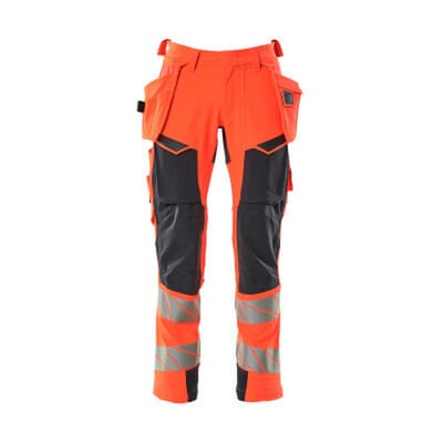 Hose mit Hängetaschen ACCELERATE SAFE, hi-vis Rot/Schwarzblau, Größe 90C54