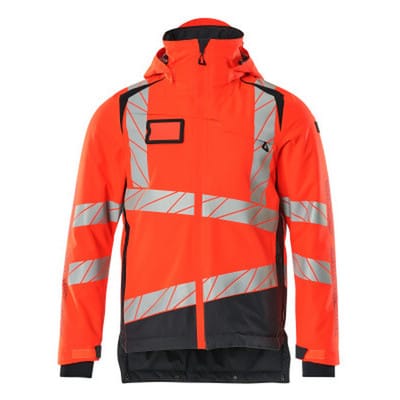 Winterjacke ACCELERATE SAFE, hi-vis Rot/Schwarzblau, Größe XL