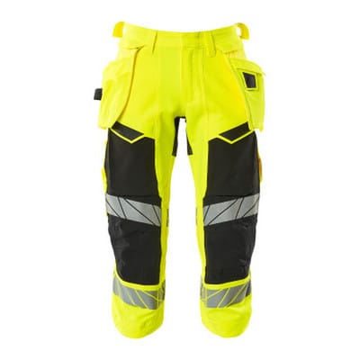 Dreiviertel-Hose mit Hängetaschen - ACCELERATE SAFE - hi-vis Gelb/Schwarz, Gr. C64
