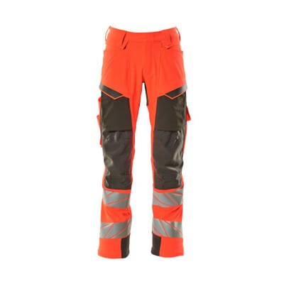 Hose mit Knietaschen ACCELERATE SAFE, hi-vis Rot/Dunkelanthrazit, Größe 90C46