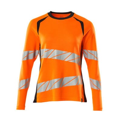 T-Shirt, Langarm ACCELERATE SAFE, hi-vis Orange/Schwarzblau, Größe S-ONE