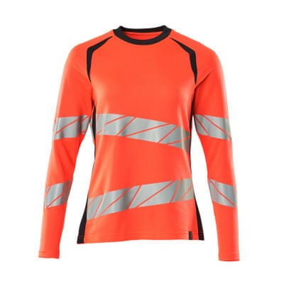 T-Shirt, Langarm ACCELERATE SAFE, hi-vis Rot/Schwarzblau, Größe 2XL-ONE