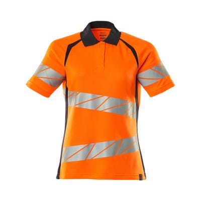 Polo-Shirt ACCELERATE SAFE, hi-vis Orange/Schwarzblau, Größe 4XL-ONE