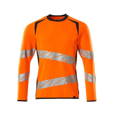 Sweatshirt ACCELERATE SAFE, hi-vis Orange/Schwarzblau, Größe S-ONE