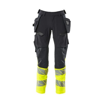 Hose mit Hängetaschen ACCELERATE SAFE, Schwarzblau/hi-vis Gelb, Größe 82C51
