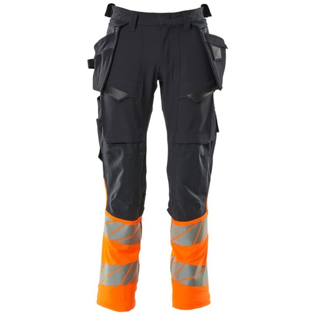 Hose mit Hängetaschen ACCELERATE SAFE, Schwarzblau/hi-vis Orange, Größe 82C66