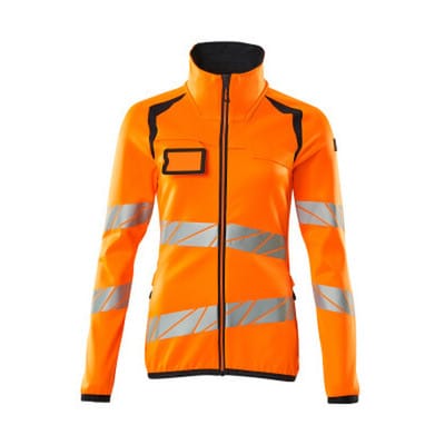 Fleecepullover mit Reißverschluss - ACCELERATE SAFE - hi-vis Orange/Schwarzblau, Gr. 5XL