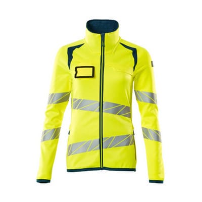 Fleecepullover mit Reißverschluss - ACCELERATE SAFE - hi-vis Gelb/Dunkelpetroleum, Gr. 5XL