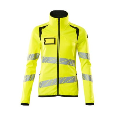 Fleecepullover mit Reißverschluss ACCELERATE SAFE, hi-vis Gelb/Schwarz, Größe XS