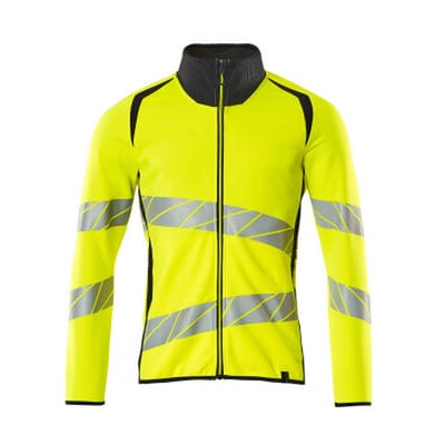 Sweatshirt mit Reißverschluss ACCELERATE SAFE, hi-vis Gelb/Schwarzblau, Größe XS