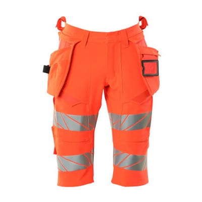 Shorts, lang mit Hängetaschen ACCELERATE SAFE, hi-vis Rot, Größe C58