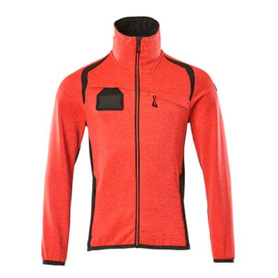 Fleecepullover mit Reißverschluss - ACCELERATE SAFE - hi-vis Rot/Dunkelanthrazit, Gr. 4XL