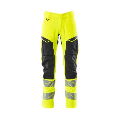 Hose mit Knietaschen ACCELERATE SAFE, hi-vis Gelb/Schwarz, Größe 76C49