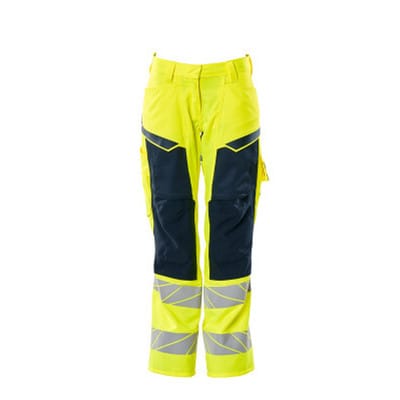 Hose mit Knietaschen ACCELERATE SAFE, hi-vis Gelb/Schwarzblau, Größe 82C52