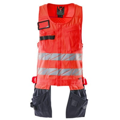 Werkzeugweste ACCELERATE SAFE, hi-vis Rot/Schwarzblau, Größe L