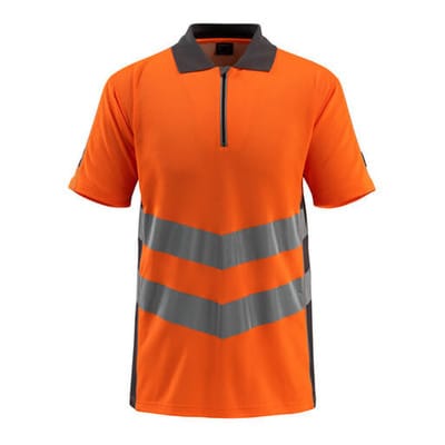 Murton Polo-Shirt SAFE SUPREME, hi-vis Orange/Dunkelanthrazit, Größe S