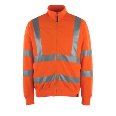 Maringa Sweatshirt mit Reißverschluss SAFE CLASSIC, hi-vis Orange, Größe 2XL