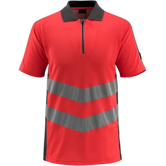 Murton Polo-Shirt SAFE SUPREME, hi-vis Rot/Dunkelanthrazit, Größe 4XL