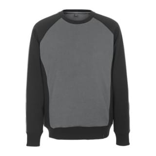 Sweatshirt UNIQUE, Anthrazit/Schwarz, Größe S