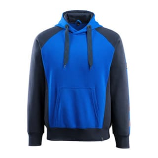 Kapuzensweatshirt UNIQUE, Kornblau/Schwarzblau, Größe 4XL