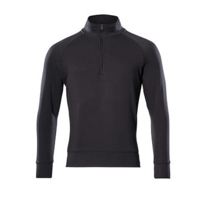 Sweatshirt mit kurzem Reißverschluss CROSSOVER, Schwarz, Größe 3XL