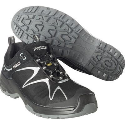 Sicherheitshalbschuh FOOTWEAR FLEX, Schwarz/Silber, Größe 0835