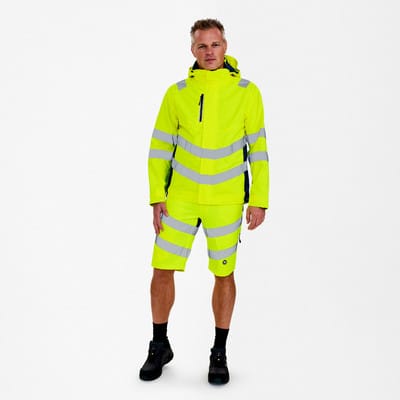 Safety Shelljacke, gelb/blue ink, Gr. L
