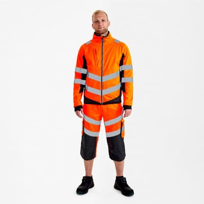 Safety Softshelljacke, orange/anthrazit grau, Gr. 3XL